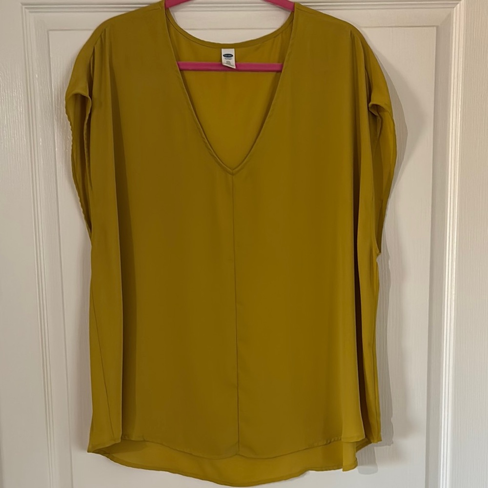 Old Navy Mustard Yellow Blouse